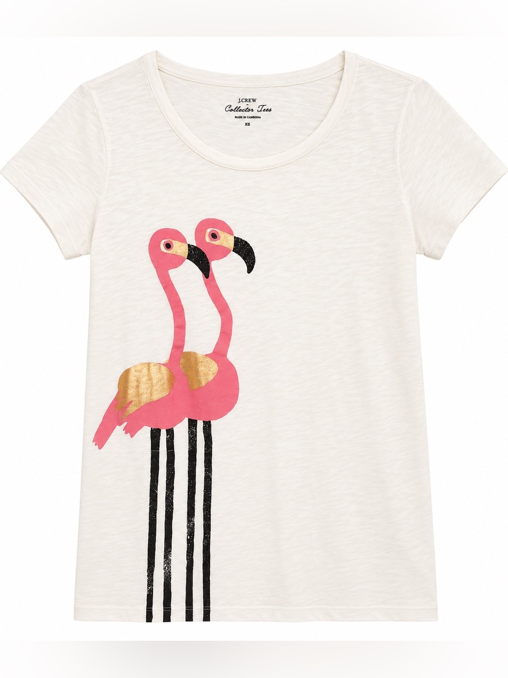 J.Crew 100% Cotton Collector Tees Flamingo Graphic T-Shirt- XS